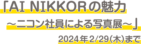 「AI NIKKORの魅力 ～ニコン社員による写真展～」2024年2/29 （木） まで