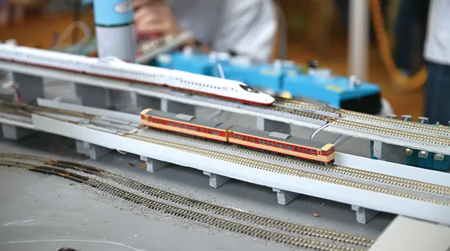 鉄道研究部の展示の様子