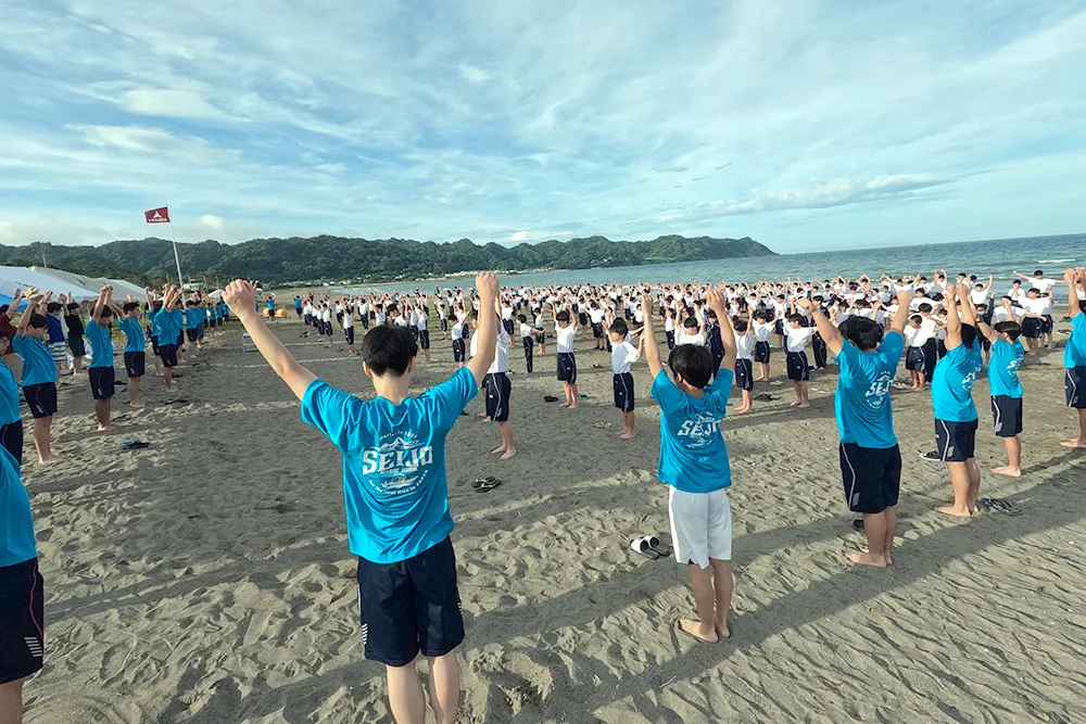 臨海学校朝礼