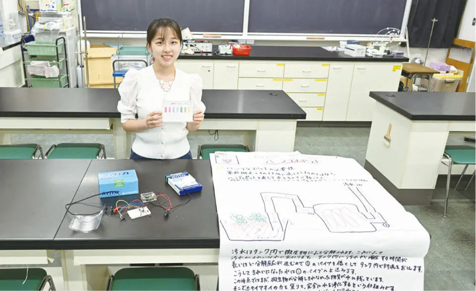 玉岡さんが「ハンディポッド」の研究に取り組んでいた物理室。今でも当時の資料が残されています