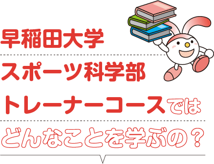 早稲田大学スポーツ科学部トレーナーコースではどんなことを学ぶの？